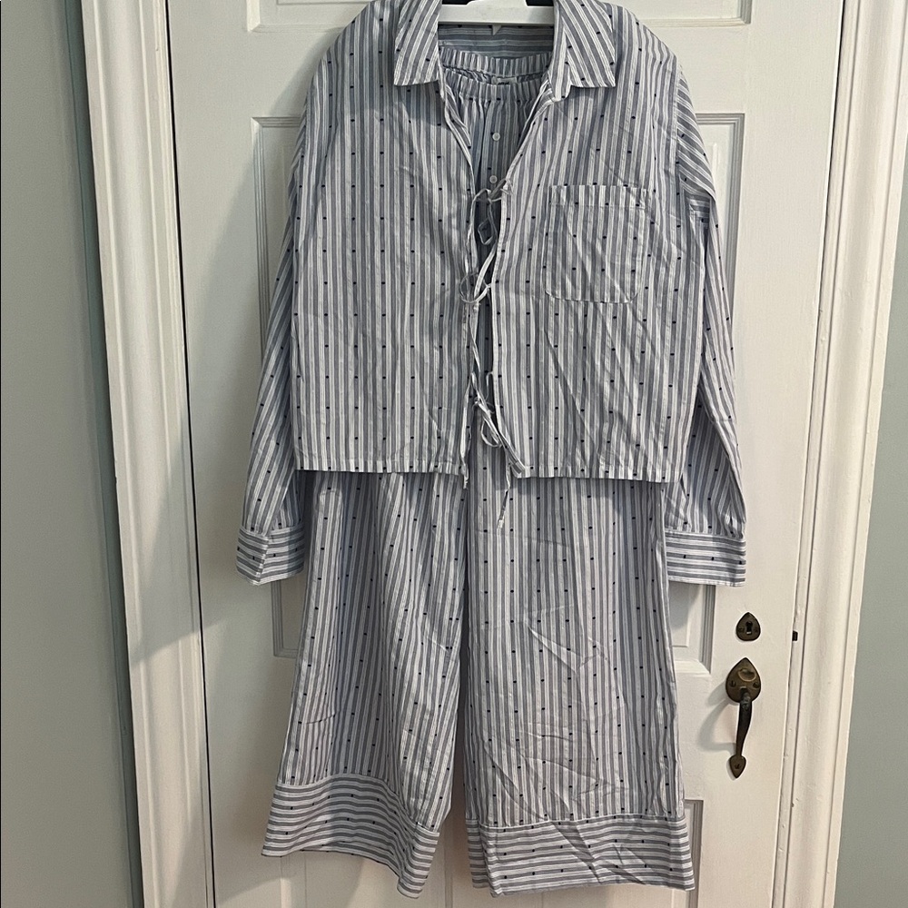 Aerie Blue Striped Women’s PJ Set